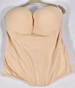 Jezebel Corset Underwire Padded Cups Boning Bustier Size 34C Shapewear